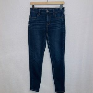 American Eagle AE Dark Wash Denim Super Stretch Hi Rise Jegging Jeans 0 x-short